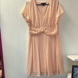 Forever 21 Peach Lace Midi Dress